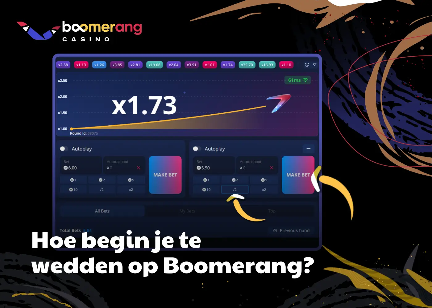 Hoe begin je te wedden op Boomerang?