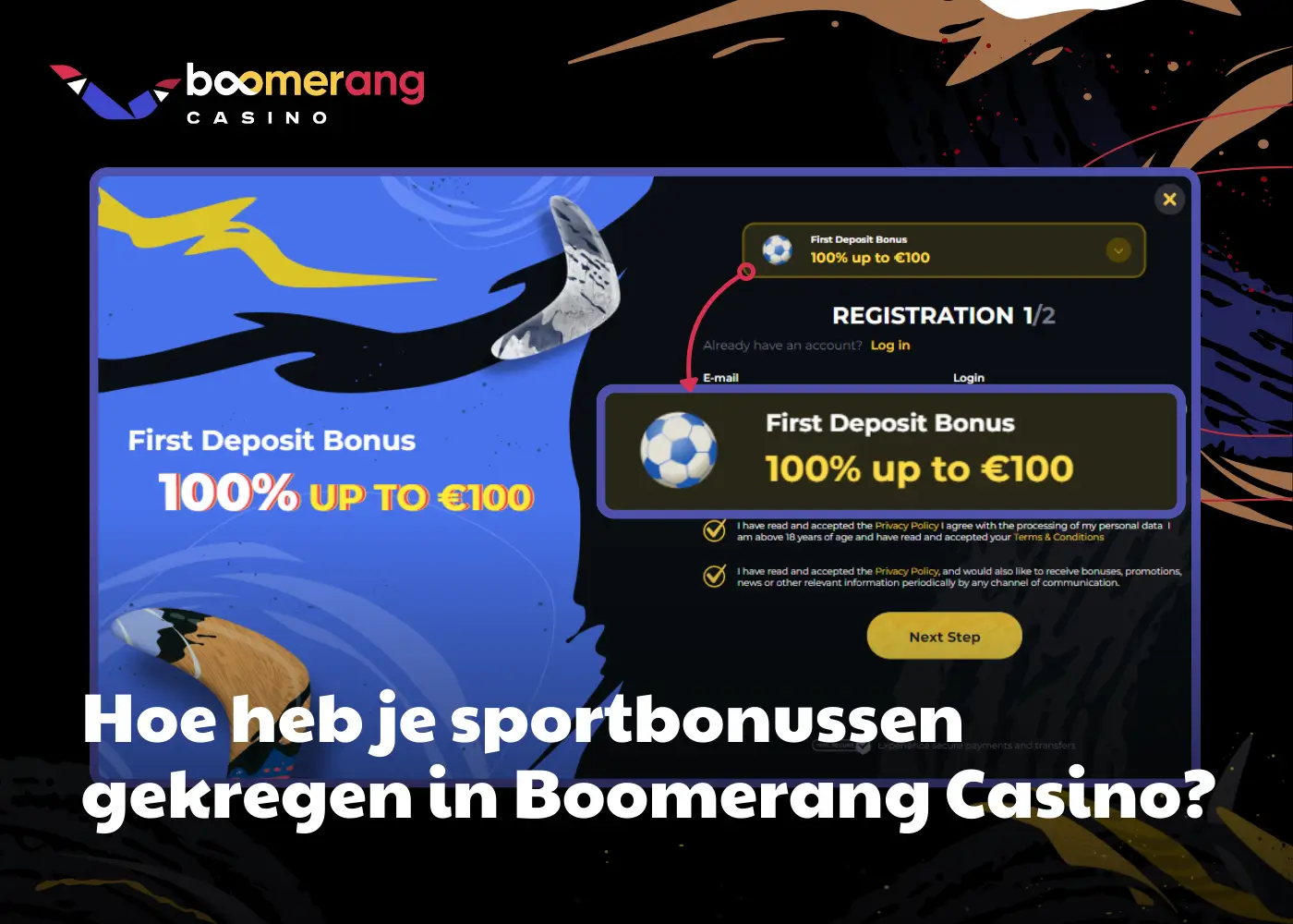 Hoe heb je sportbonussen gekregen in boomerang casino?