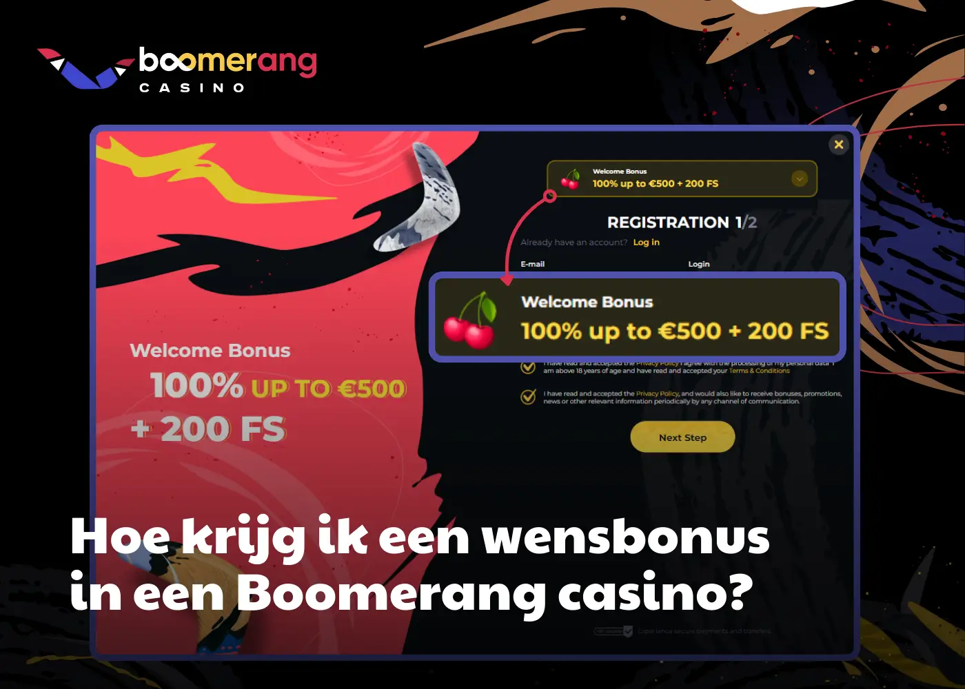 Hoe krijg ik een wensbonus in een boomerang casino?