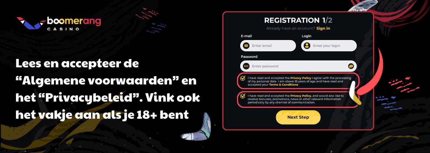 Lees en accepteer de Algemene voorwaarden en het Privacybeleid. Vink ook het vakje aan als je 18+ bent